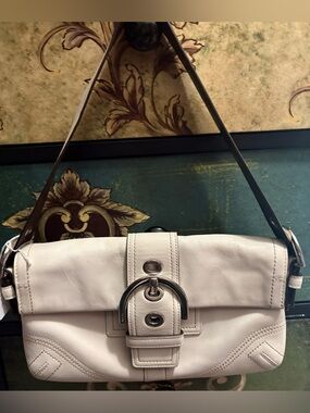 Coach Vintage White Soho Buckle Flap Bag